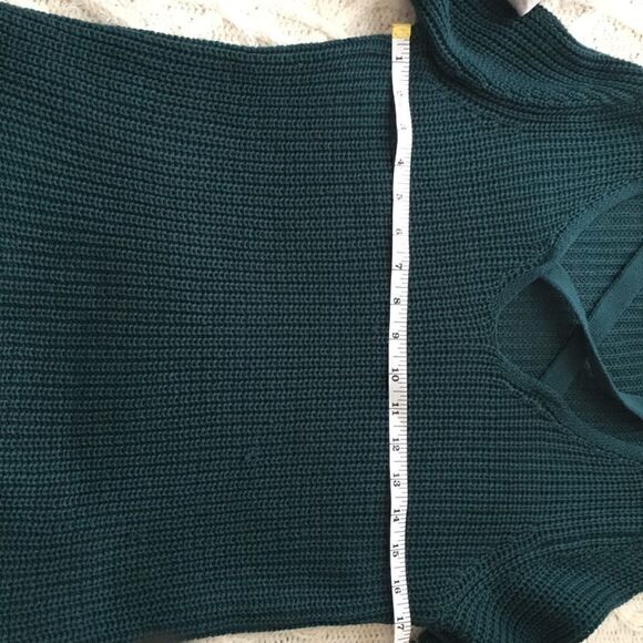 Pink Rose | Green Bell Sleeve Knit Sweater | Sz S - Picture 6 of 6